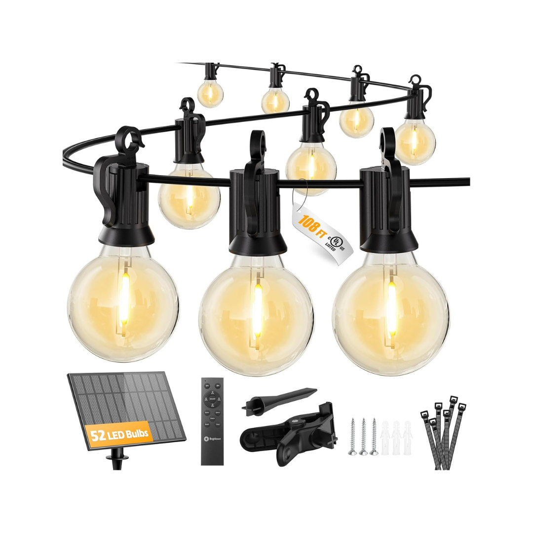 108FT 52LED Solar String Lights