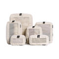 Compression Packing Cubes for Travel (6-Pack, Beige)