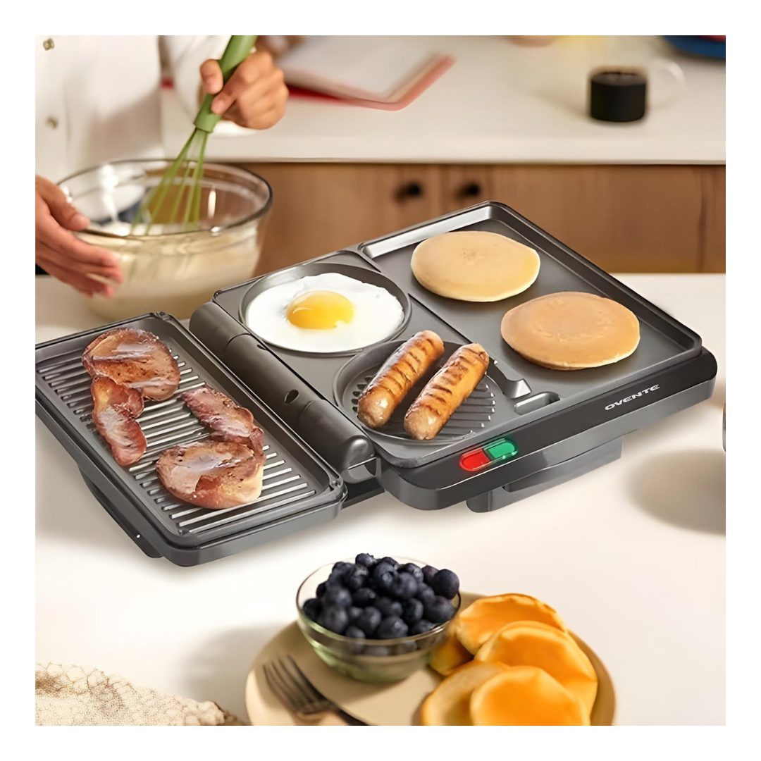 Sandwich Maker and Hamburger Grill Machine with Non-Stick Griddle