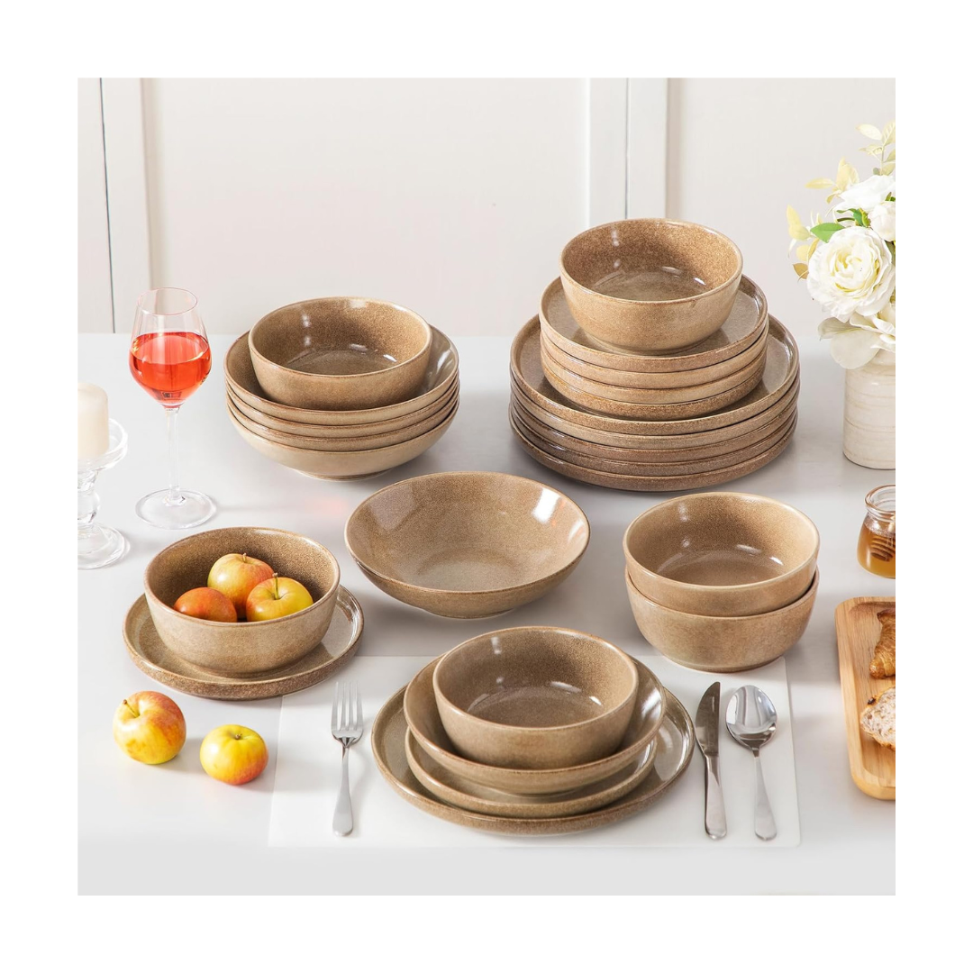 vancasso 24 Pieces Plates and Bowls Set