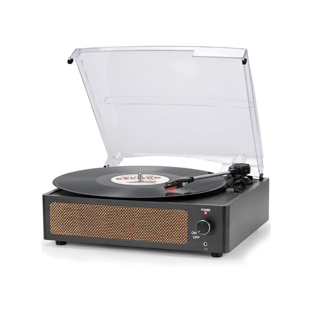 Vinyl Record Player with Speakers