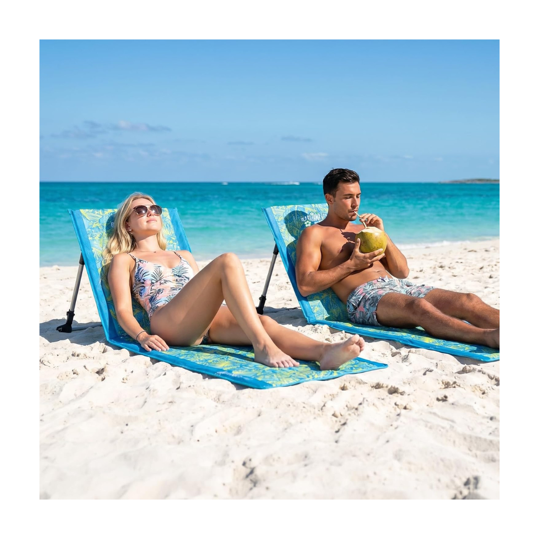 2 Pack Folding Beach Mat Chair