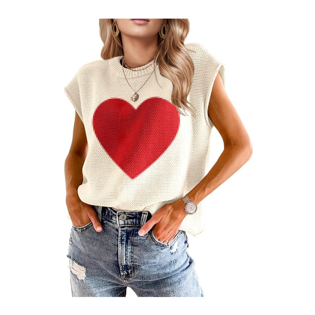 Heart Sweater for Womens