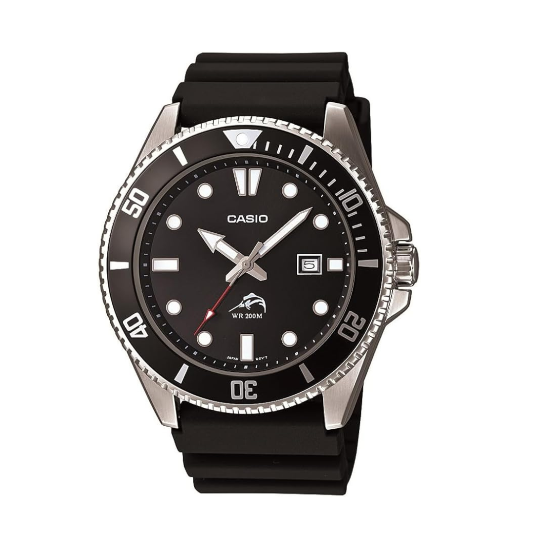 Casio Men's MDV106-1AV 200M Black Dive Watch (MDV106-1A)