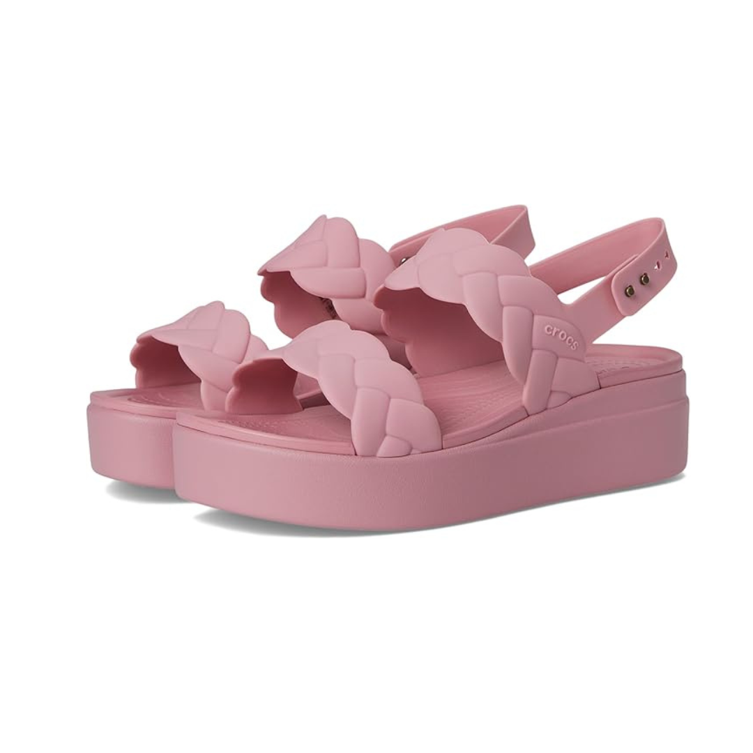 Crocs Women's Brooklyn Woven Low Wedges Platform Sandals