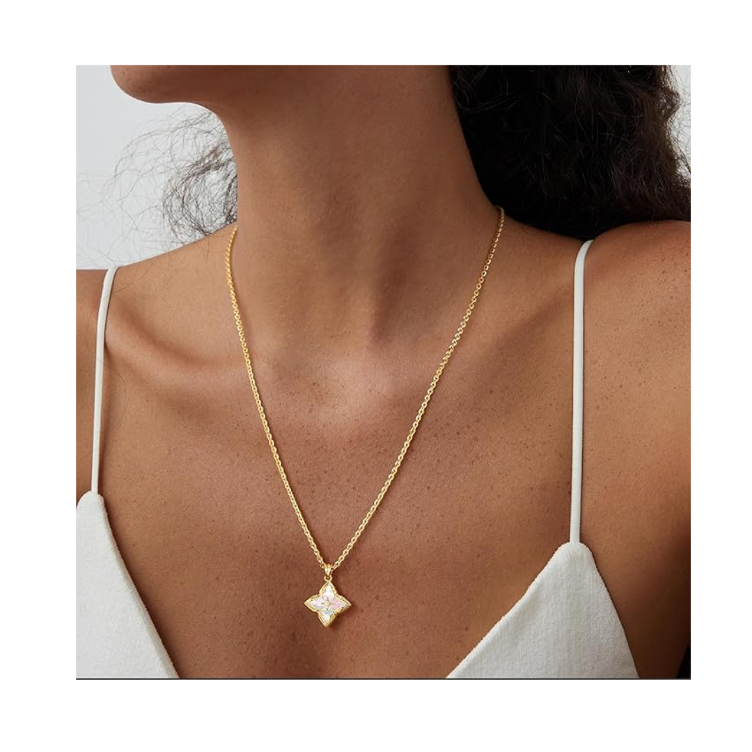 Gold Clover Necklace for Women