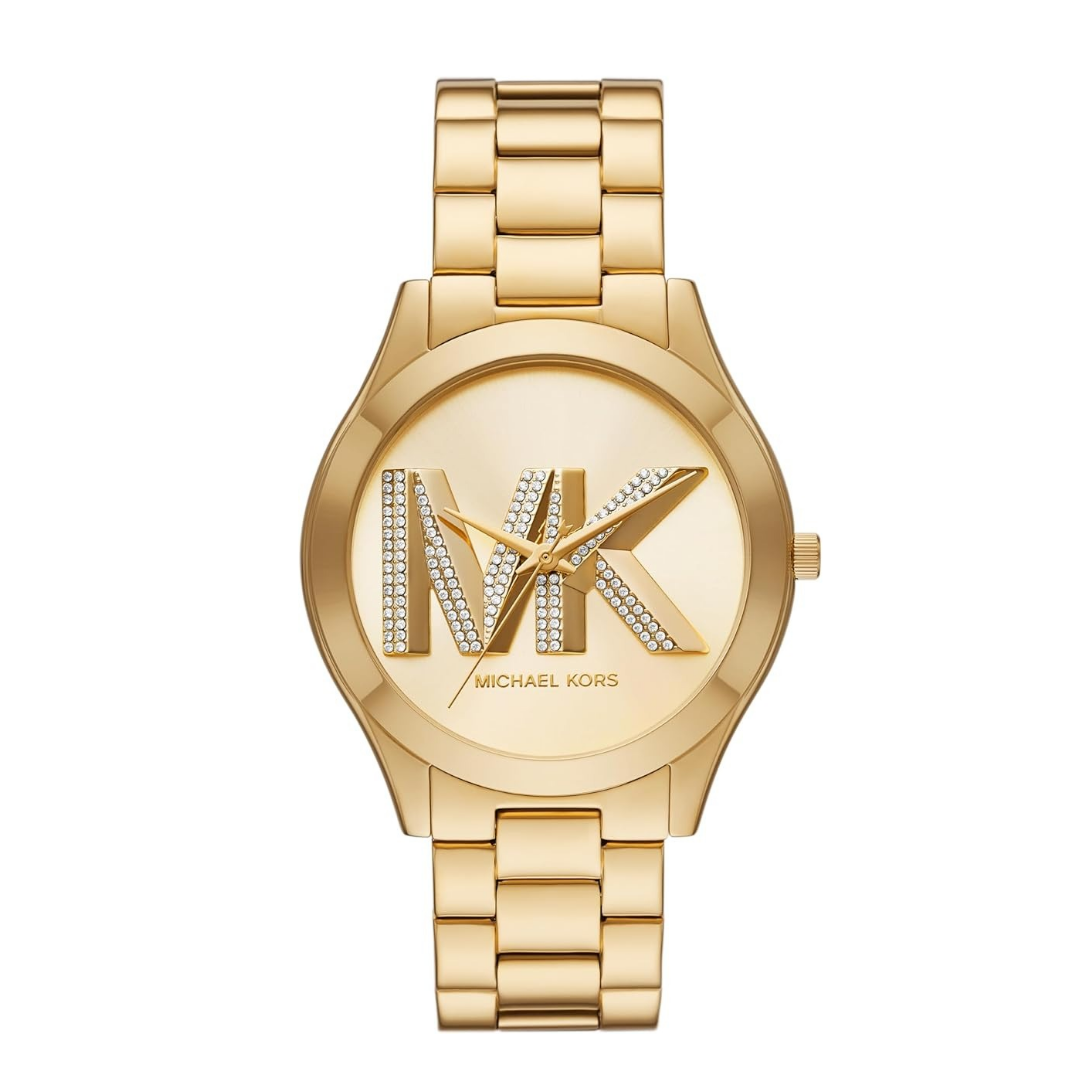 Michael Kors Slim Runway Three-Hand Gold-Tone Stainless Steel Women's Watch
