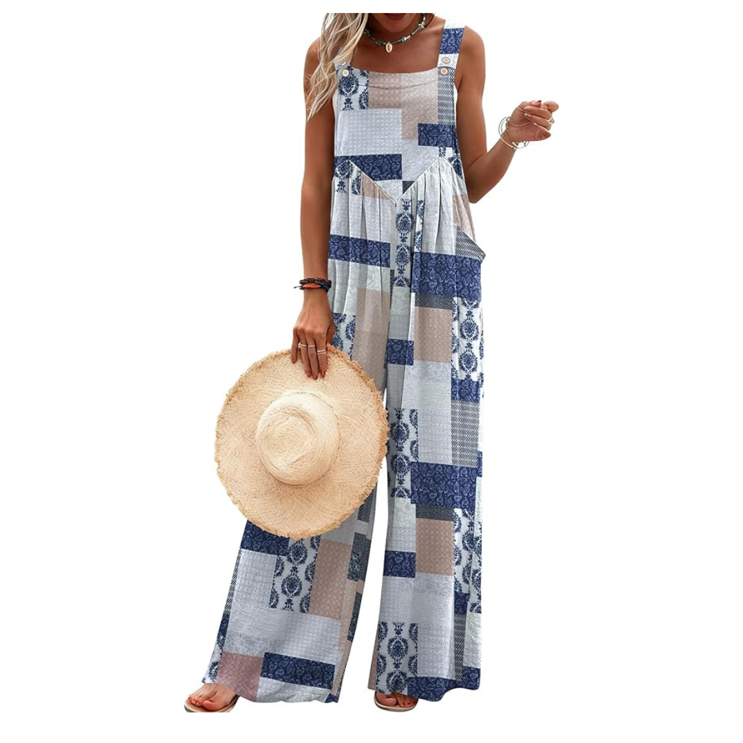 Women's Casual Overalls Loose Wide Leg Jumpsuits