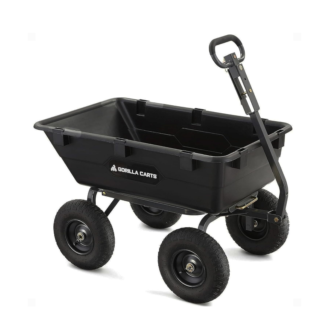 Gorilla Carts Heavy-Duty Poly Yard Dump Cart