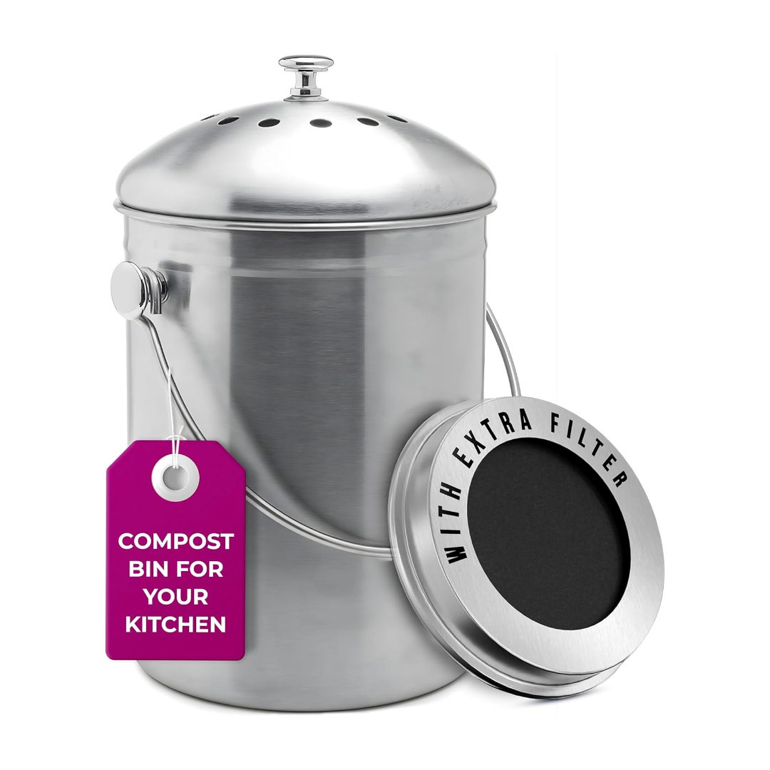 Countertop Compost Bin Kitchen | 1.3 Gallon