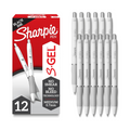 Sharpie S-Gel Gel Pens, Black Ink, Medium Point (0.7mm), 12 Count