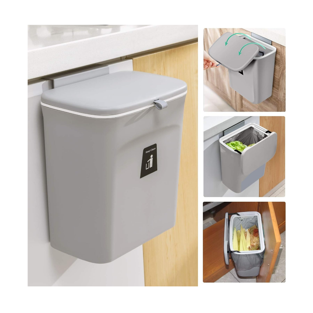 2.4 Gallon Kitchen Compost Bin for Counter Top or Under Sink