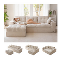 L Shaped Modular Sectional Sofa with Ottoman