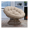 Metal Oversized Swivel Papasan Chair
