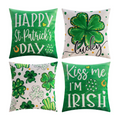 St. Patrick's Day Pillow Covers Decoration 18 x 18 inches 4-Piece Set