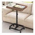 Adjustable Height Mobile TV Tray Table with Wheels