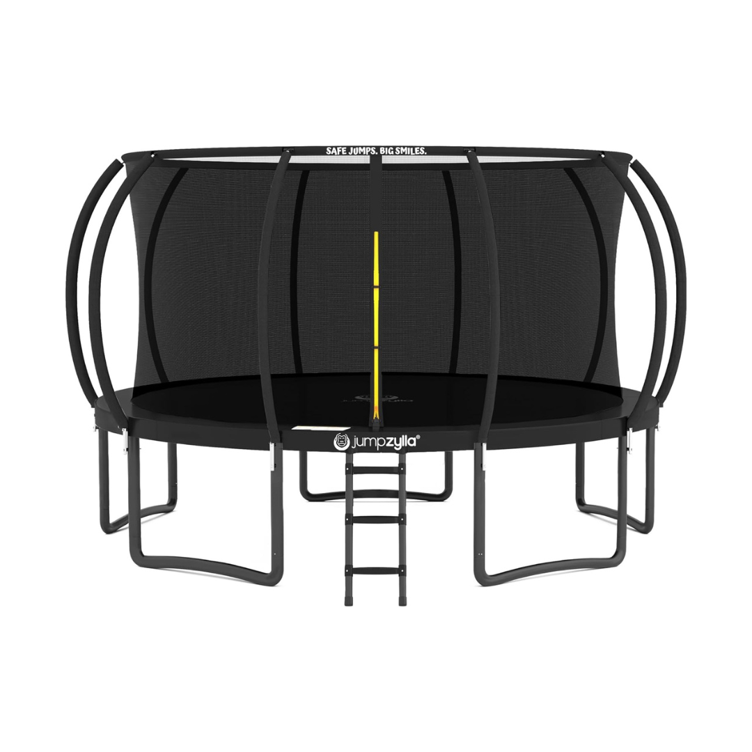 Trampoline Outdoor with Enclosure and Ladder