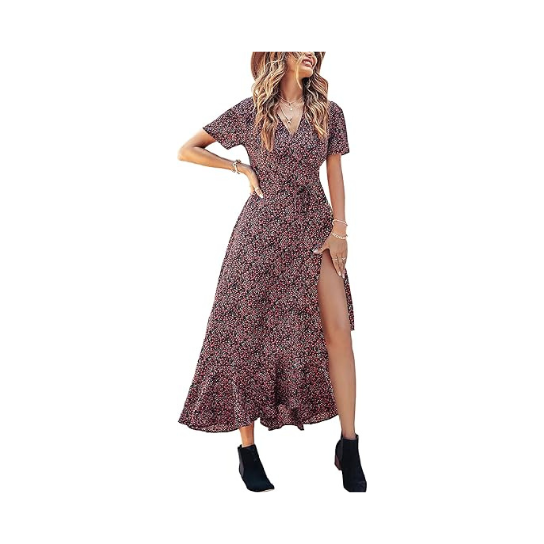 Women's Summer Wrap Maxi Dress