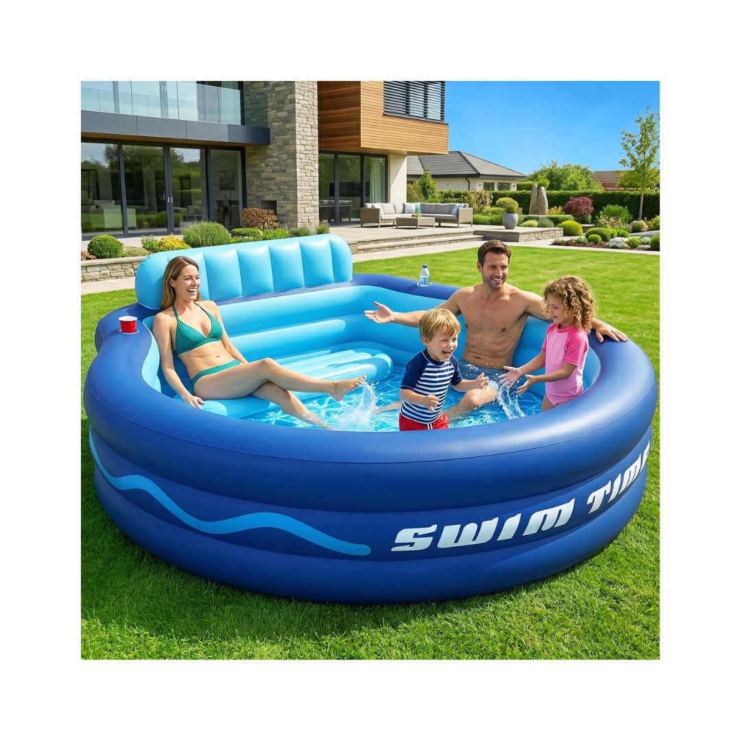 AixPool Inflatable Pool with Seats and Headrest