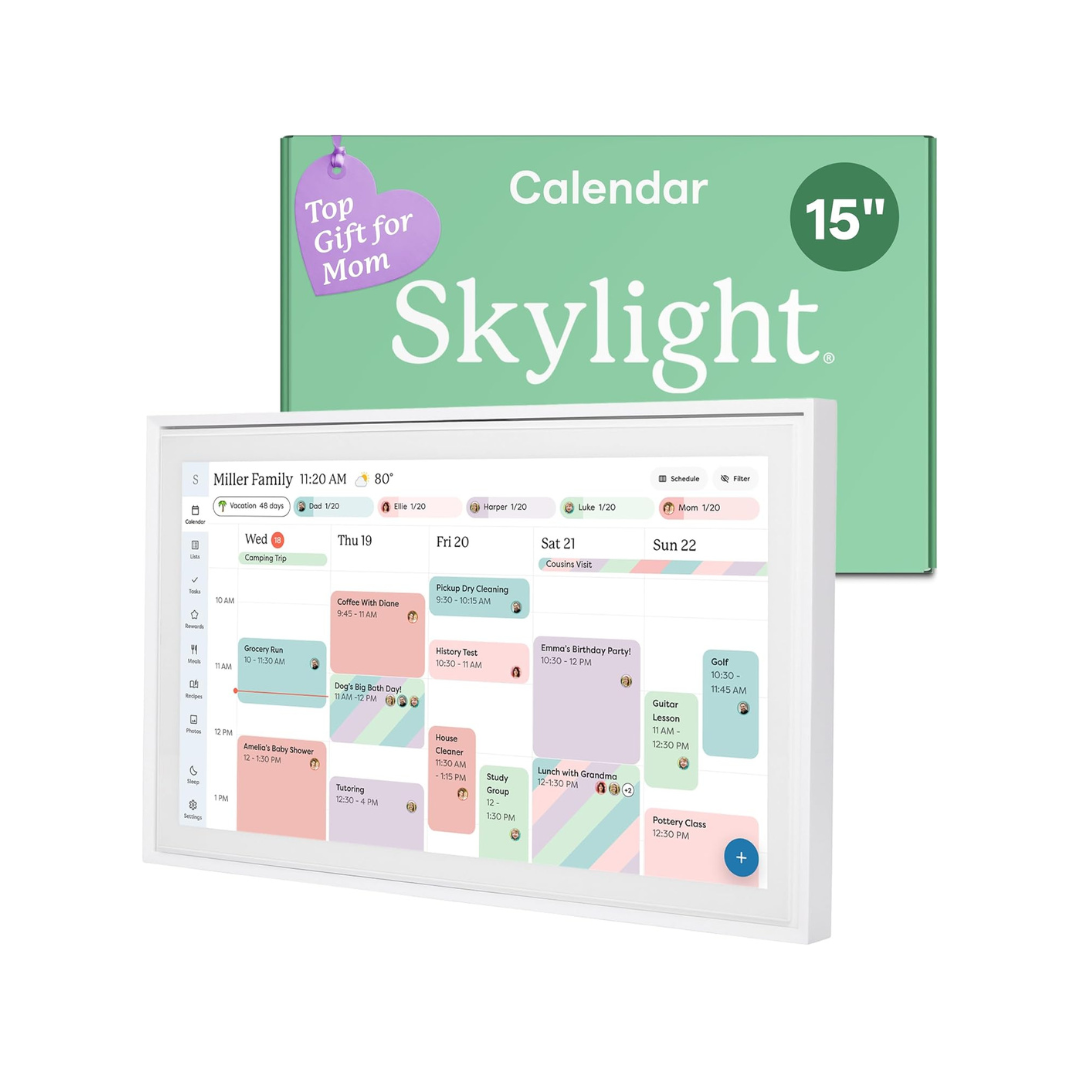 Skylight Calendar: 15-inch Wall Planner Digital Calendar