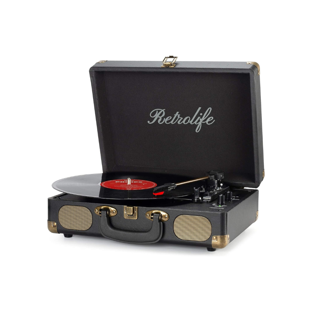 Vinyl Record Player 3-Speed Bluetooth Suitcase