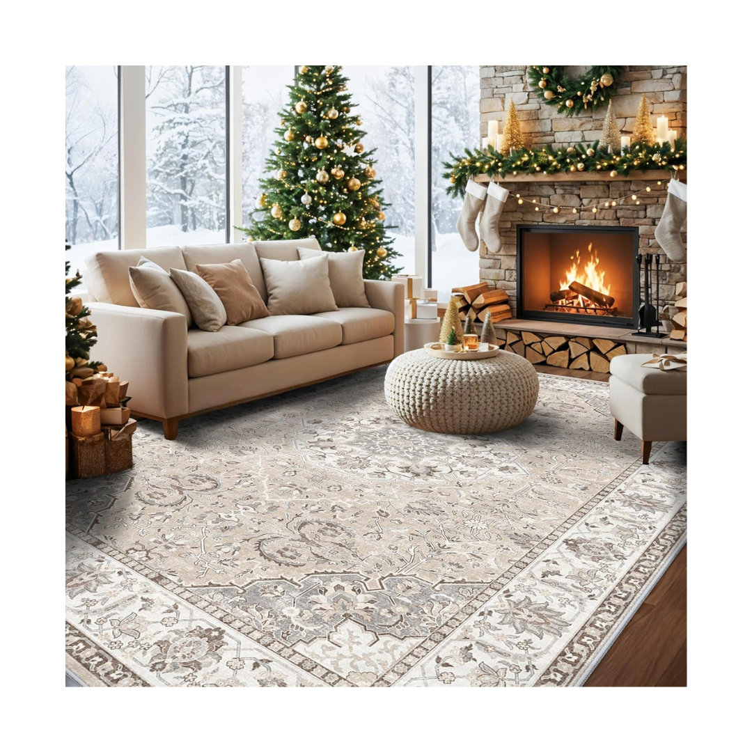 10x14 Washable Vintage Area Rug
