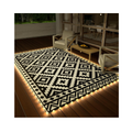 Outdoor Rug Waterproof with LED Strip Light
