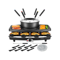 Electric Raclette BBQ Grill with Fondue Pot Sets