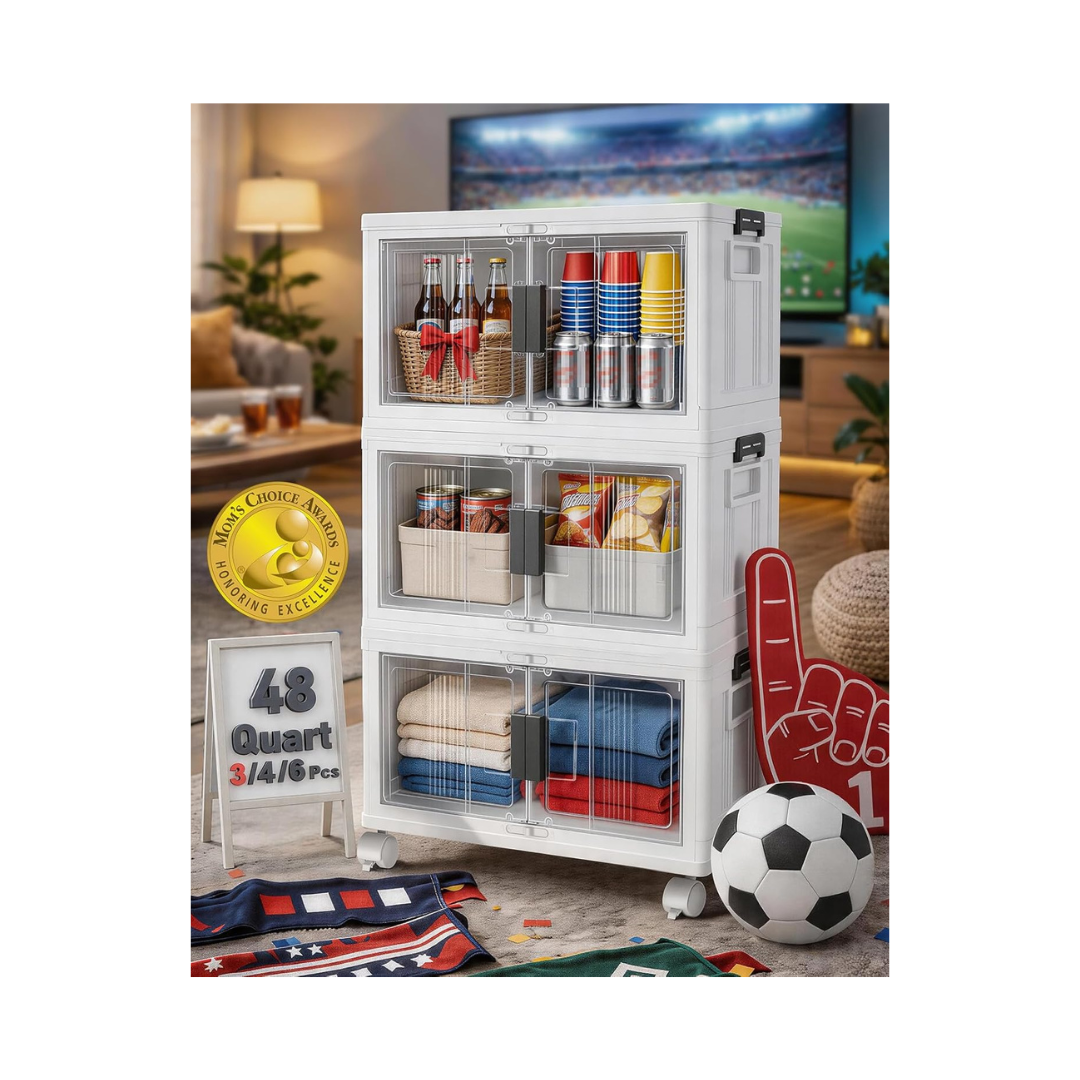 144QT Lockable Storage Bins with Lids