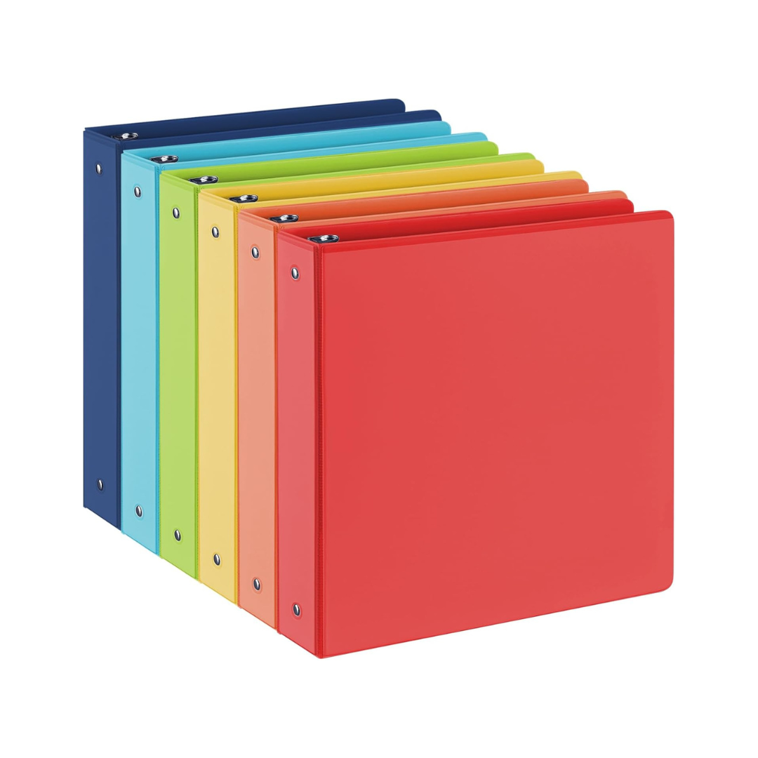 3-Ring Binders, 6 Pack