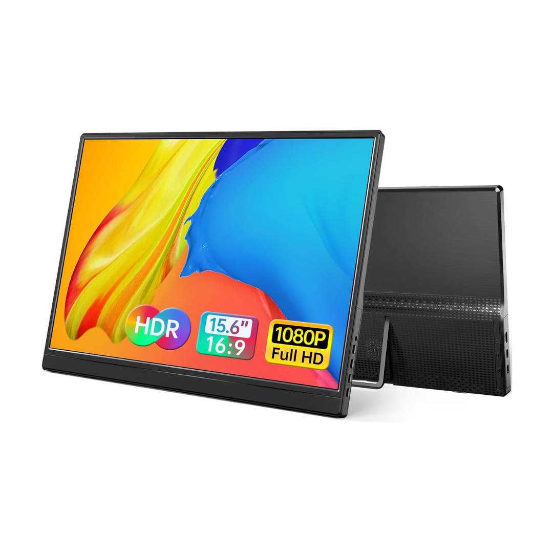Portable Monitor 15.6 Inch Ultra-Slim with Kickstand