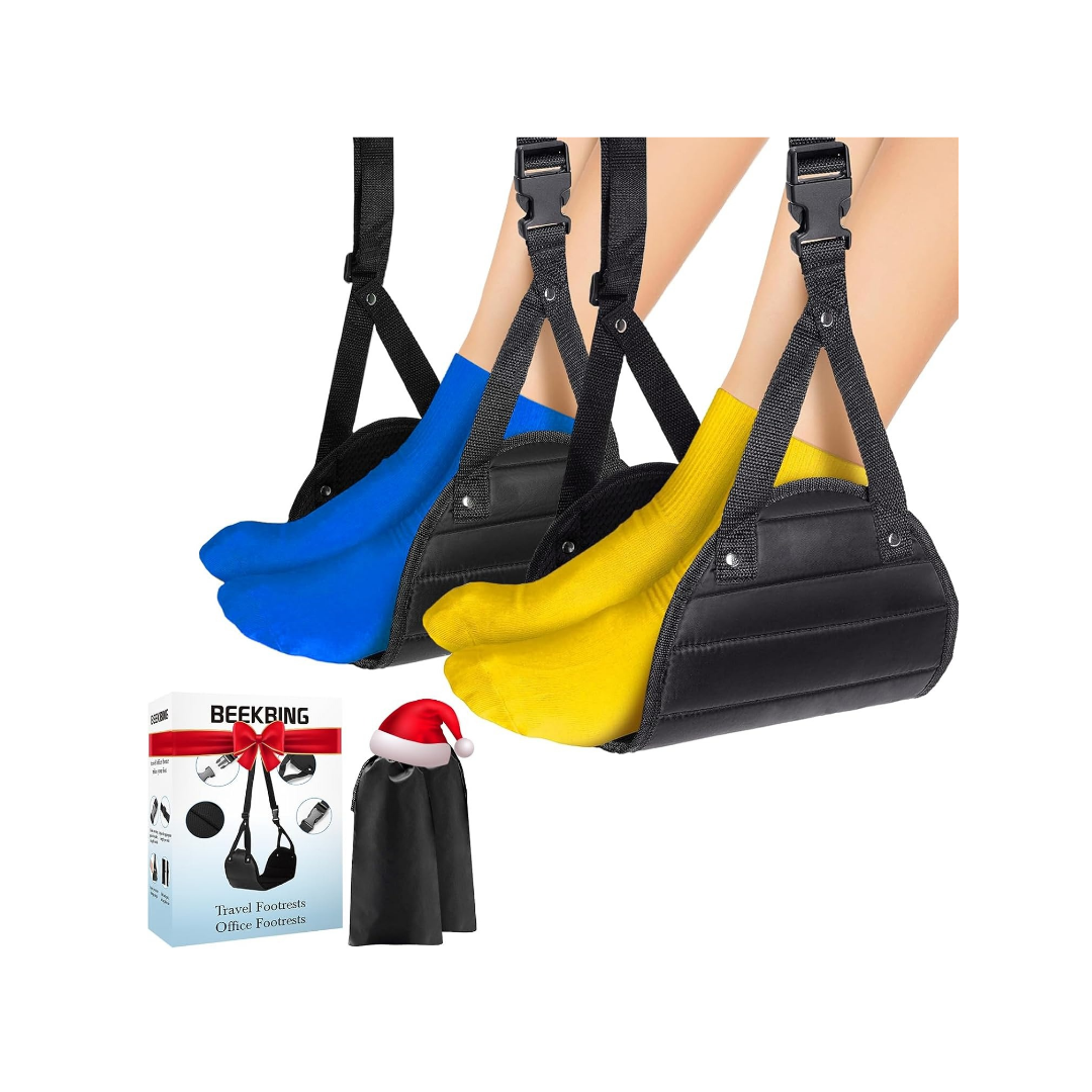 2-Pack Airplane Foot Hammock for Plane Travel