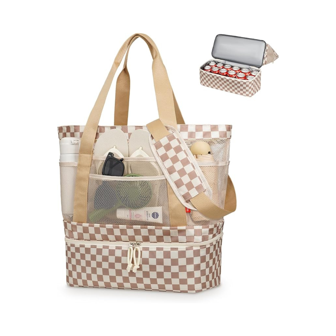 Beach Tote Bag With Cooler