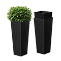 Resin Tall Planters for Outdoor Plants Set of 2