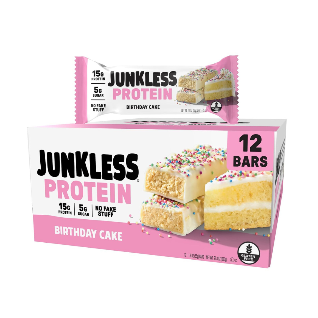 JUNKLESS Protein Bars - Birthday Cake