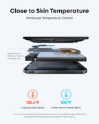 Anker Nano MagSafe Portable Charger, Ultra-Slim 5,000mAh Magnetic Wireless Charging Battery, Qi2 Certified 15W Max MagSafe-Compatible Power Bank, Ergonomic Design, for iPhone 17/16 Series, and More