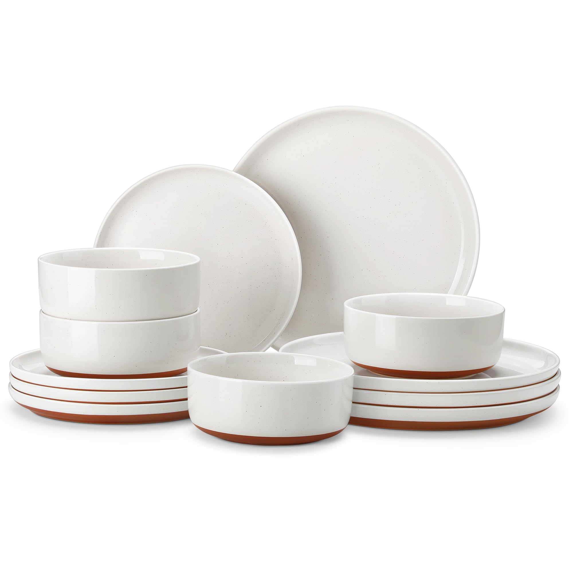 12 Pieces Modern Stoneware Dinnerware Set
