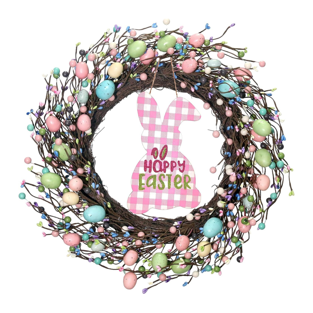 20 inch Farmhouse Easter Wreath