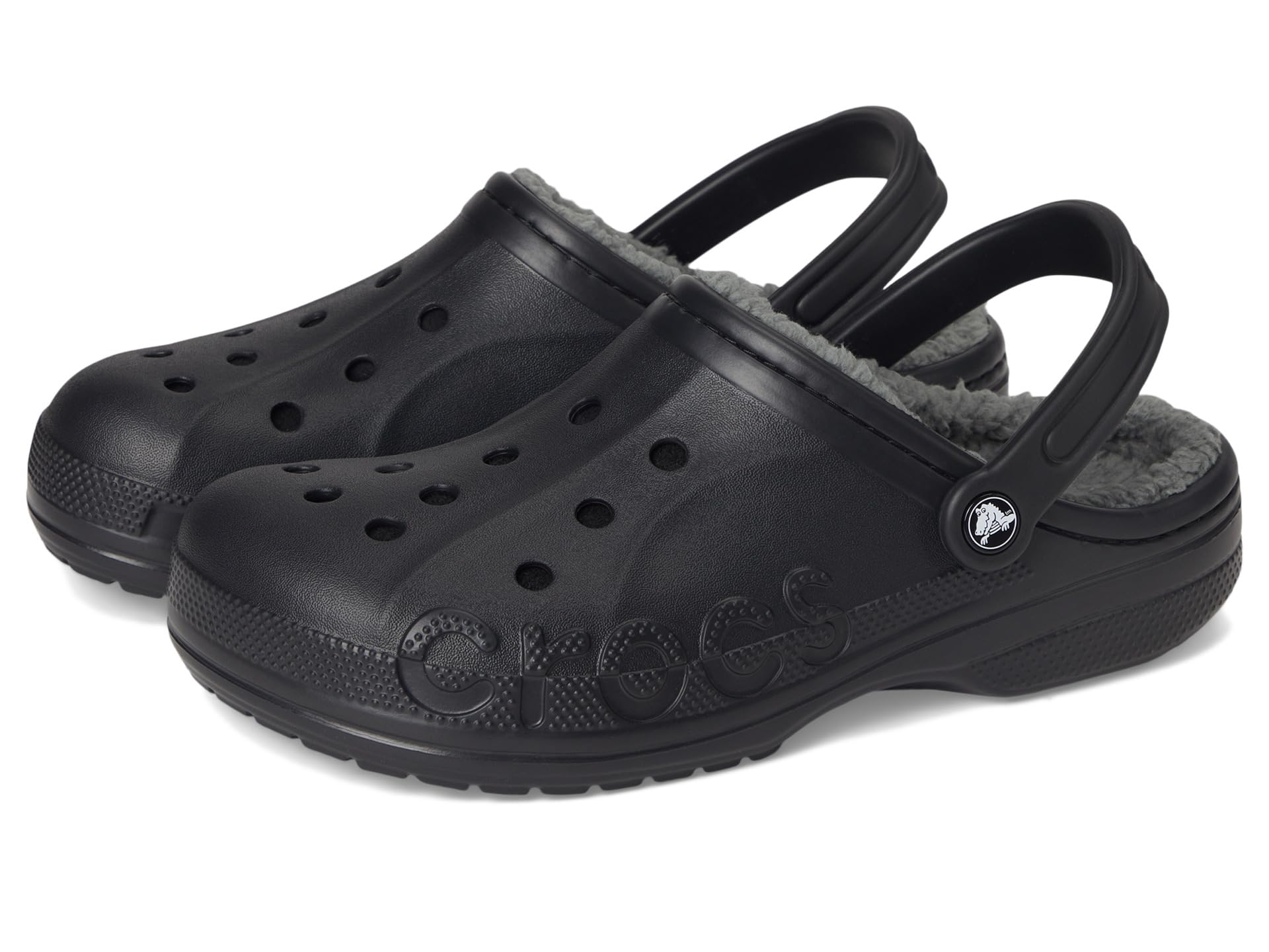 Crocs Unisex Via Lined Clogs Black Mens 7, Womens 9 Medium
