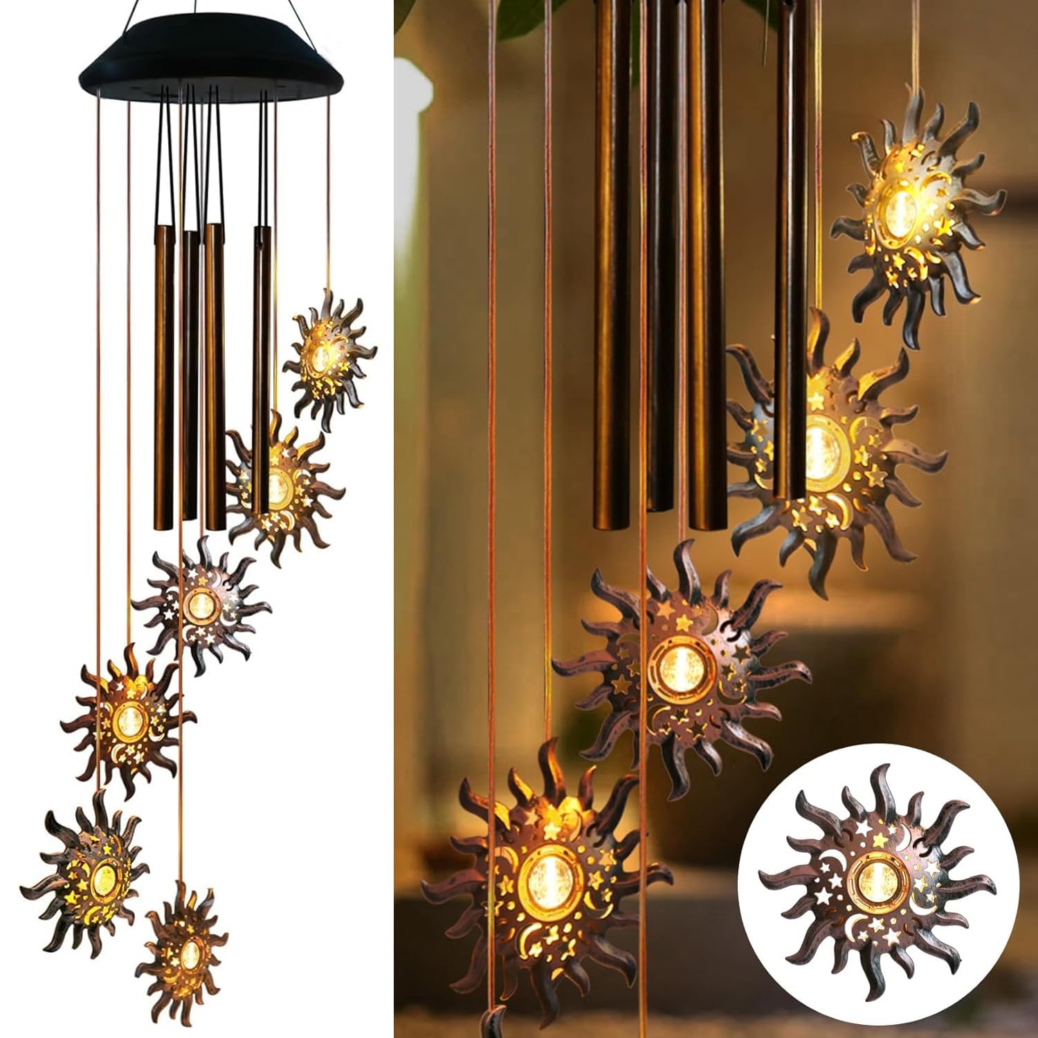 Solar Sun Wind Chimes