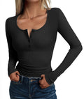 Ribbed Long Sleeve Tops