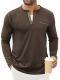 Men's Long Sleeve Henley Shirts