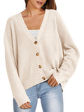 Fall Oversized Button Open Front Knit Lightweight Cardigans