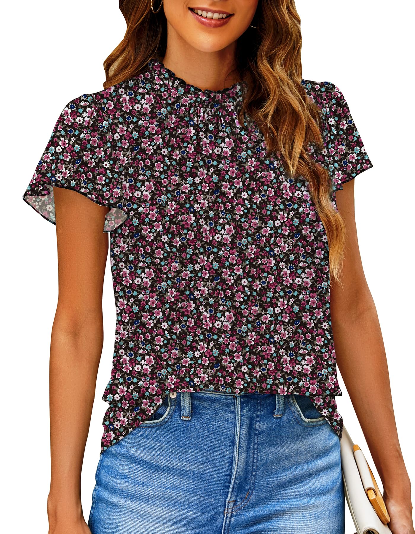 Womens Short Sleeve Shirts Boho