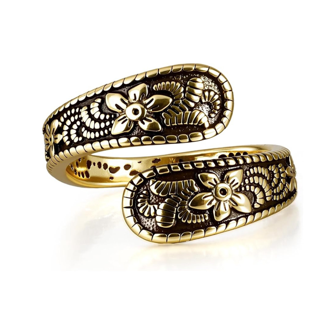 Vintage 14K Gold Plated Spoon Ring